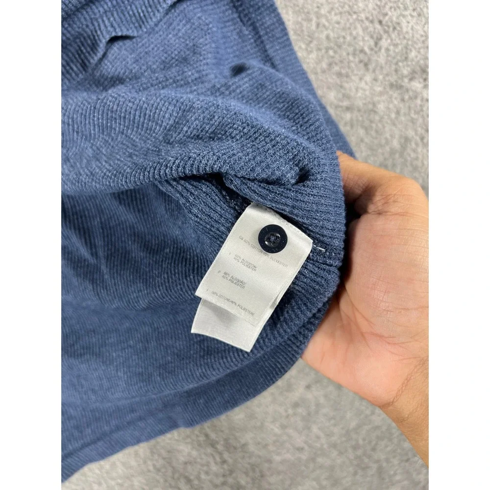 The North Face Henley shirt Mens Blue Large Waffle Knit Thermal Long Sleeve